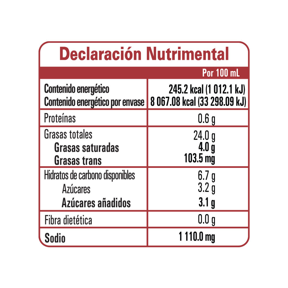 Aderezo Ranch Habanero Custom Culinary 3.4 Kg image number 2